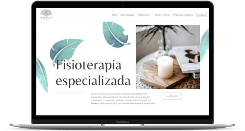 Projet de design web de Reeduca Fisioterapia